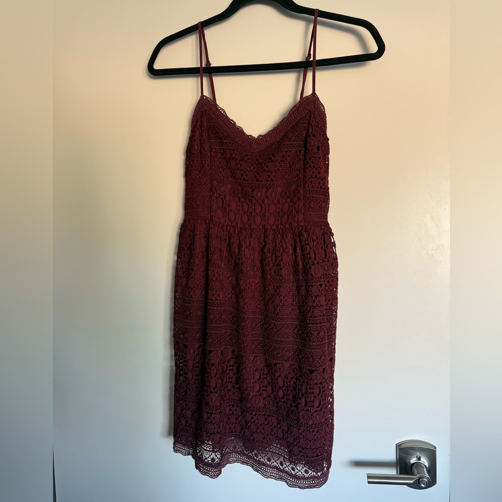 Abercrombie & Fitch Red Spaghetti Strap Mini Sundress